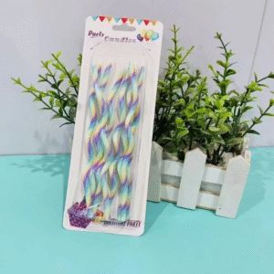 Extreme Rainbow Spiral candles-8pcs
