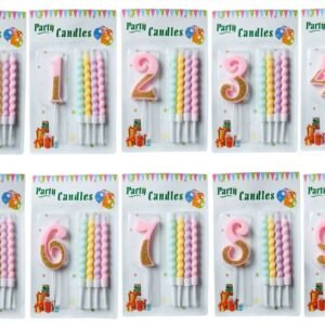 Extreme 4 color Candles with 1 Number candle