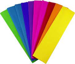 Ext Crepe paper in colors packed as one set Diy