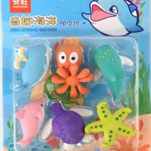 Extreme 6pcs Sea Creature Erasers for Kids