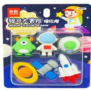 Toy Erasers for kids 6pcs Space