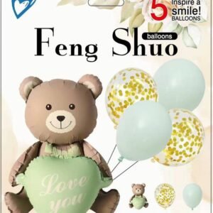 Extreme Inspire a Smile Foil Balloon Set – 5 pcs (Bear & Mixed Sizes)