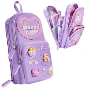 Extreme Teen Spacious 3-Zipper Pencil Case – Assorted