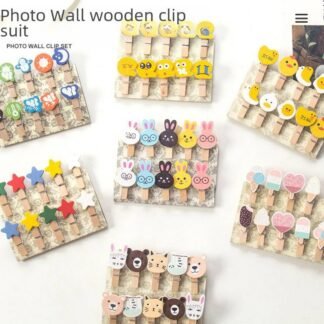 Ext Fancy Wooden clips with creature