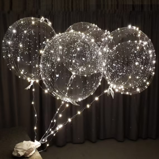 Transparent Ballon with sequins & led lights