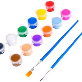 Extreme 12 Color Paint Set with 2 Brushes – Creative Art Kit