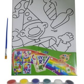 Extreme Ready-to-Color Canvas Kit with 6 Colors & Brush