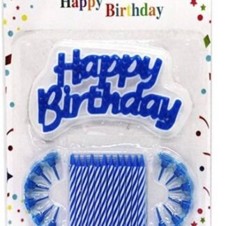 Extreme Cake Banner with candles-12 pcs with holder