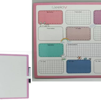 Extreme Weekly Magnet Board 43x33 with Markers & Eraser