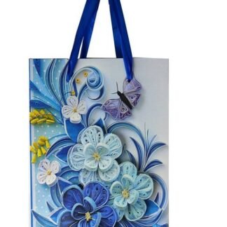 Gift Bags  with flower cut work18*24*8.5cm