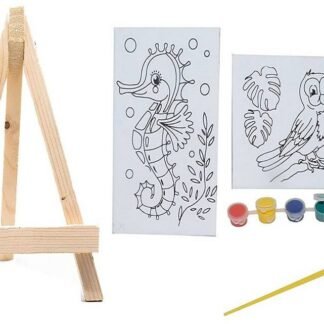 Extreme Canvas Board with stand,brush & 6 colors
